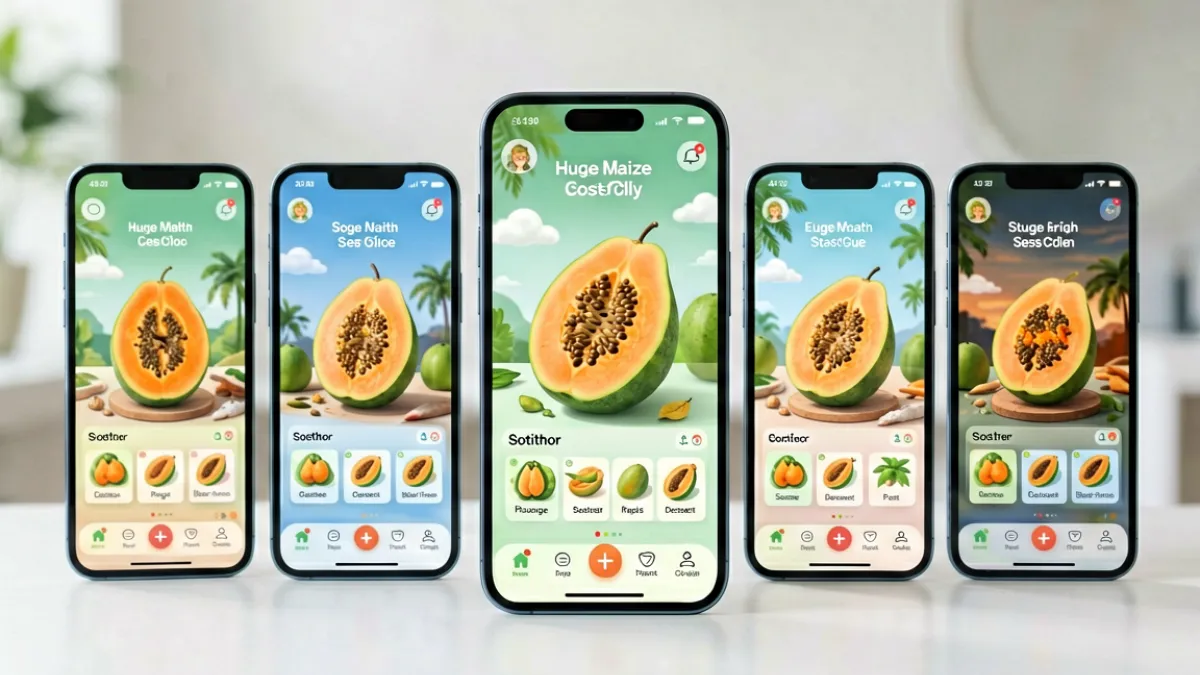 木瓜玩与多个同类互动娱乐平台在同一屏幕上展示对比界面，突出各平台核心功能差异